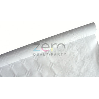 Ubrus papír. damaškový 1,2 m x 8 m - bílý