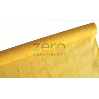 Ubrus papír. damaškový 1,18-1,2 m x 6 m - žlutý