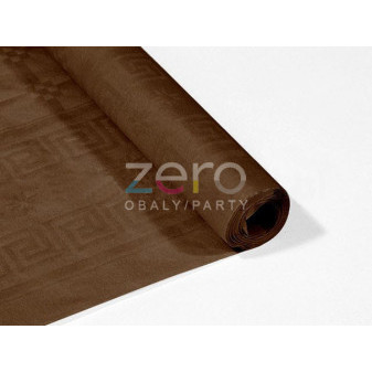 Ubrus papír. damaškový 1,18-1,2 m x 6 m - čokoládový