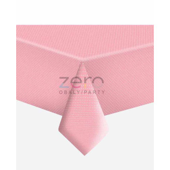 Ubrus papírový 1,2 x 1,8 m - růžový s mini puntíky