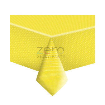 Ubrus papírový 1,2 x 1,8 m - žlutý s mini puntíky