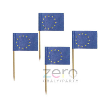 Dekorace 6,8 cm 'vlaječky EU' (144 ks)